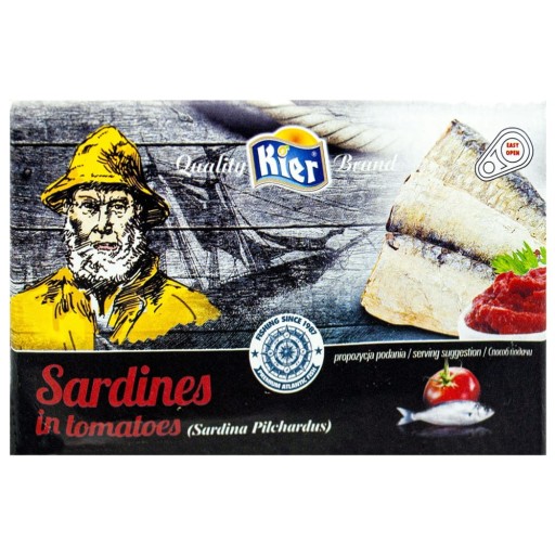 Španielske sardinky v paradajkách Sardina Pilchardus v konzerve 120g KIER