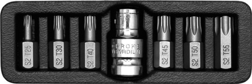 YT-0410 TORX SKRUTKOVACIE BITKY H4-H12, 7 KUSOV YATO