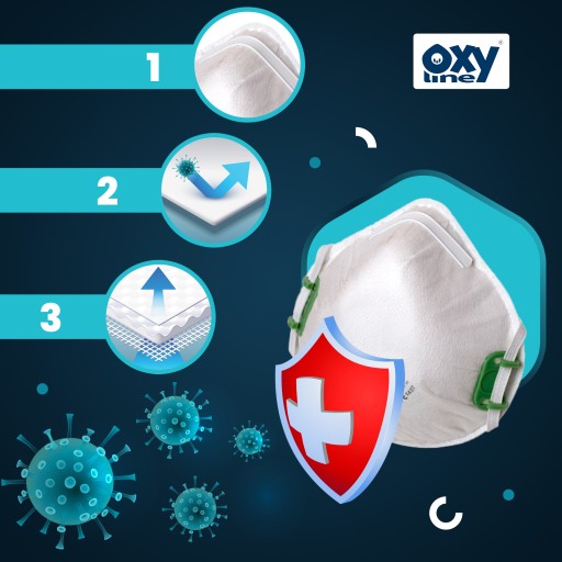 Maska OXYLINE X310 FFP3 NR bez ventilu