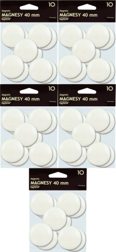 Magnety 40mm biele (10 ks) 130-1699 GRAND