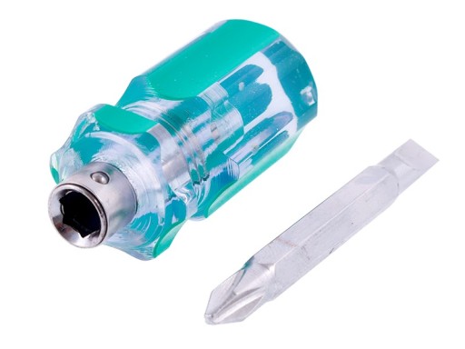 KRÁTKY SKRUTKOVAČ OBOJSTRANNÝ PLOCHÝ SKRUTKOVAČ + KRÍŽOVÝ MAGNETICKÝ HROT