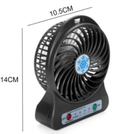 Prenosný bezdrôtový ventilátor s batériou