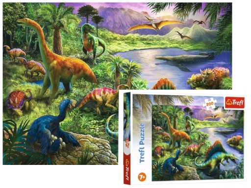 PUZZLE 200 ELEMENTS - DRAVÉ DINOSAURY - KLUBY 13281