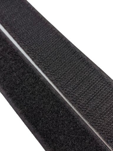Páska na suchý zips 25 mm čierna 1 METER sada