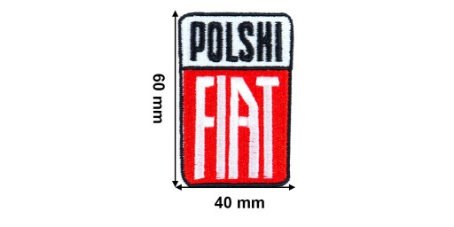 Nažehľovacia cestovná nášivka s emblémom POLSKI FIAT