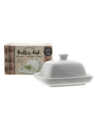 MASELNÁ NÁDOBKA s pokrievkou PORCELÁN MINI 10x7x8,5cm