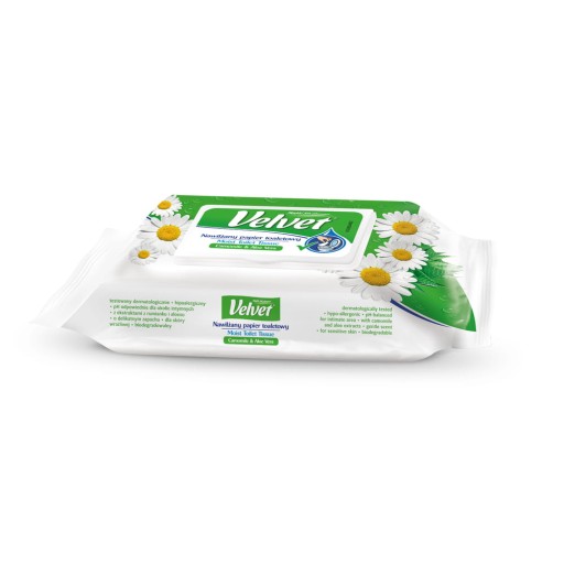 ZAMATOVÝ VLHČENÝ PAPIEROVÝ HARMANČEK A ALOE 42KS