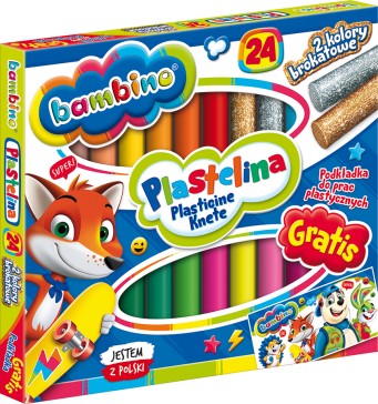 PLASTICINA 24 FARIEB S BAMBINO PODLOŽKOU 59032350