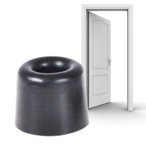 Gumový doraz dverí nárazníka, ČIERNA, skrutkovaný, lepený
