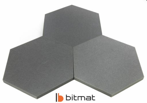 Akustický NÁSTENNÝ PANEL Tlmenie HEXAGON šesťhran Bitmat 3cm