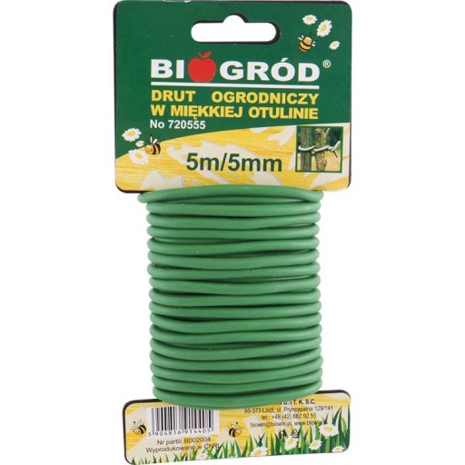 Záhradnícky drôt Biogród v mäkkej povrchovej úprave 5mx5mm