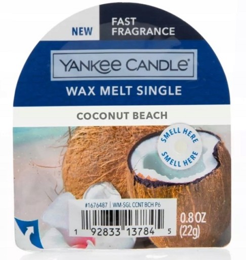 Yankee Candle Coconut Beach vonný vosk 22g
