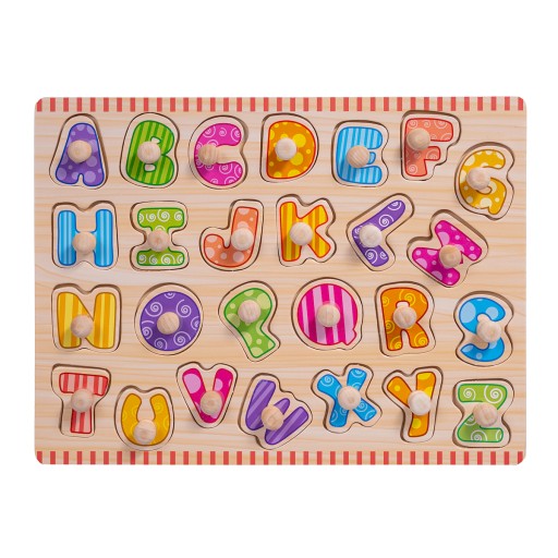 DREVENÉ PUZZZLE S RÚČKAMI PÍSMENA 2+