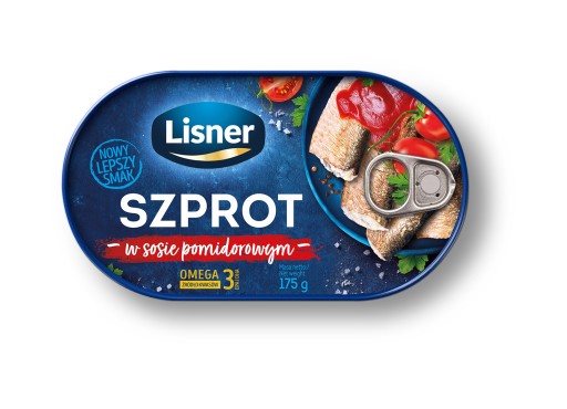 Šproty v paradajkovej omáčke Lisner 175g Nowy Smak