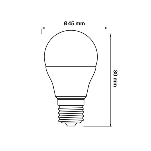 LED guľová žiarovka E27 5W studená farba 500lm ÚČINNÁ Led-pol