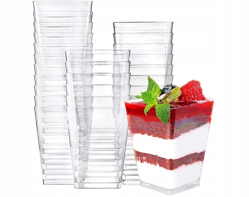 Dezertné nádoby, pyramídové dezertné poháre, 150 ml - 24 ks.