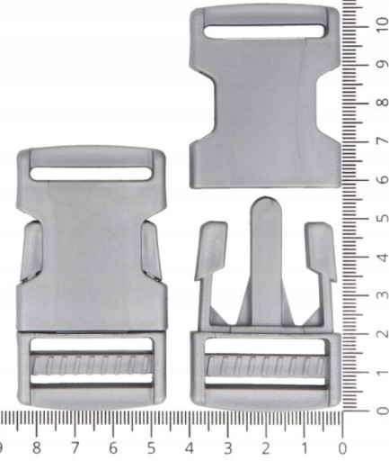 Plastová pracka na pásku šedá 30mm - 10ks