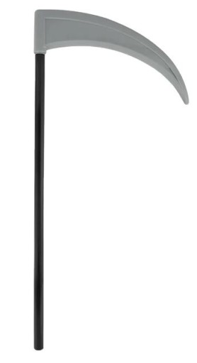 Kostým kosa Grim Reaper, šedo-čierna, 21 x 42 cm