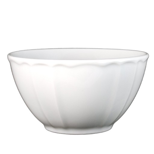 Lubiana Maria, biela porcelánová šalátová misa, 13 cm, jemný reliéf