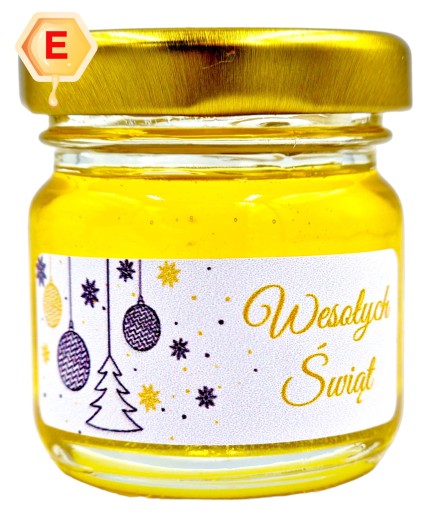 MED mini v tégliku MED 40g Vianočné VZORKY NÁLEPOK Dar