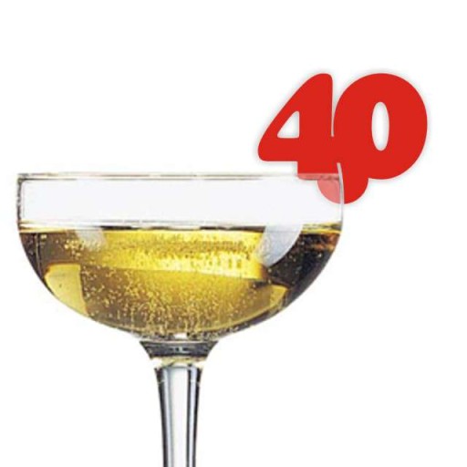 Dekorácia 40. NARODENINY na okuliare, 10 ks