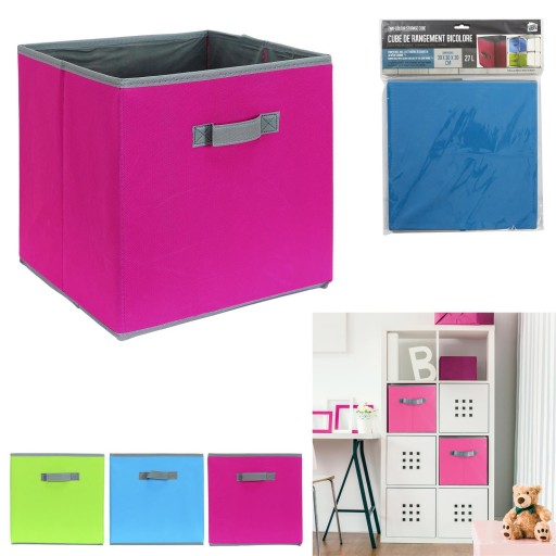 POLICOVÝ BOX Cube Kid, zelený, šedý, SKLÁDACÍ