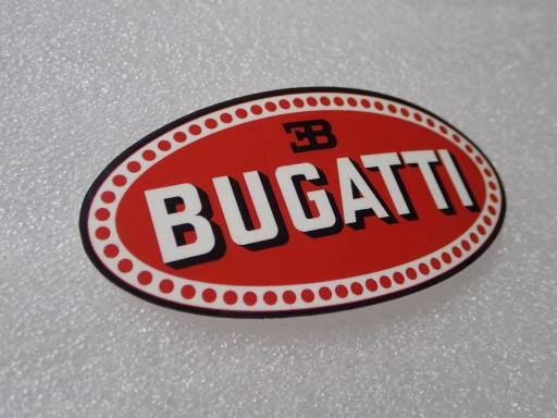 NÁLEPKA S LOGOM BUGATTI SUPERCARS 9,1 x 4,6 cm