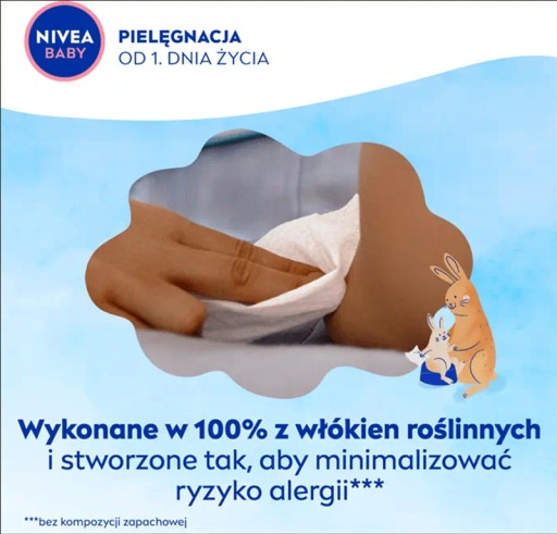 NIVEA BABY TODDIES BIOLOGICKY ROZLOŽITEĽNÉ VLHČENÉ UBROÚŠKY PRE BOJČATÁ 57 KS
