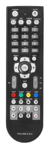UNIVERZÁLNE DIAĽKOVÉ OVLÁDANIE PRE DEKODÉR ARIVA FERGUSON RCU500V.2 BATERIE ZDARMA
