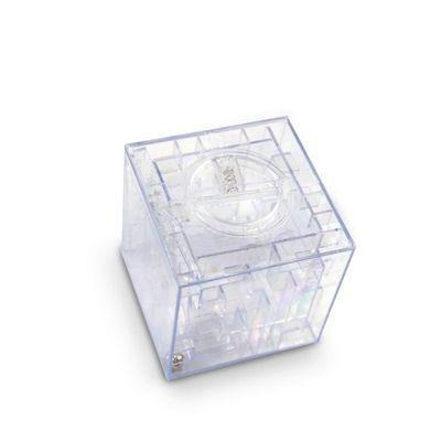 ORIGINÁLNA KRABIČKA NA PRASIATKO LABYRINT, TRANSPARENTNÁ, 10 CM