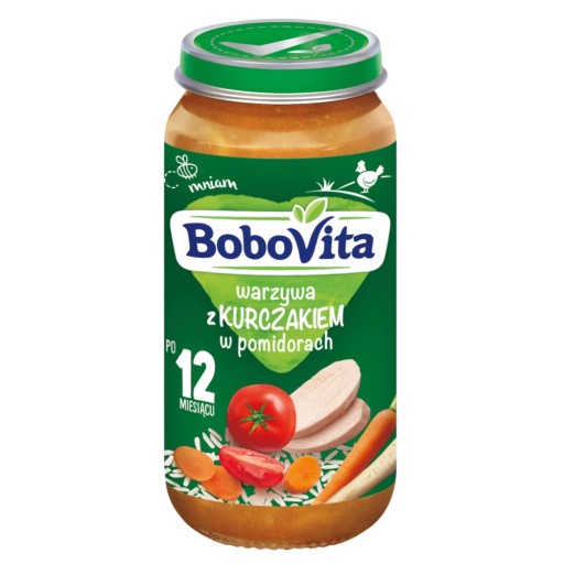 BoboVita Zelenina s kuracím mäsom v paradajkách 1-3 roky