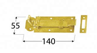 ZÁPADKA S PLOCHÝM ZÁMKOM 140X55X5 MM | BENT