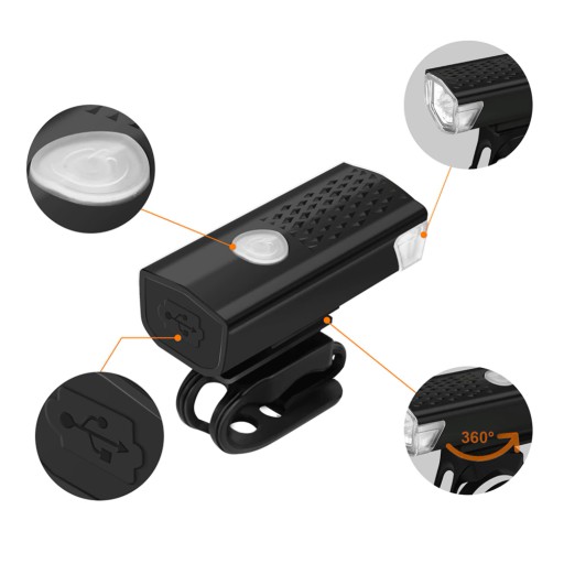 LED LAMPA NA BICYKEL USB PREDNÉ SVETLO NA BICYKEL