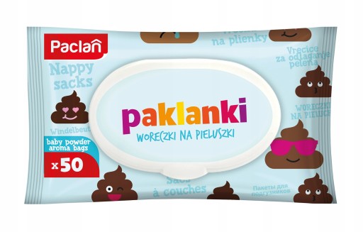 Paclan Vonné vrecká na plienky, pampers, 50 ks