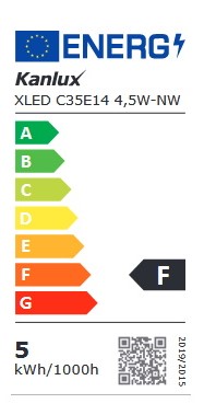 XLED FILAMENT C35 E14 LED žiarovka, neutrál, 4,5W