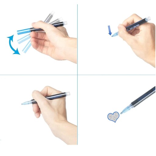 MAGIC MARKERS Glitrové fixy FAREBNÉ METALICKÉ DVOJRADOVÉ 8 ks
