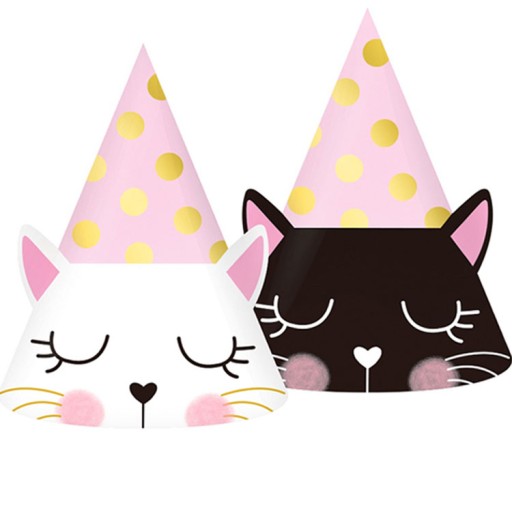 Sada tanierov a papierových pohárov CAT SMILE 1-99 narodeninová PARTY CAT 22