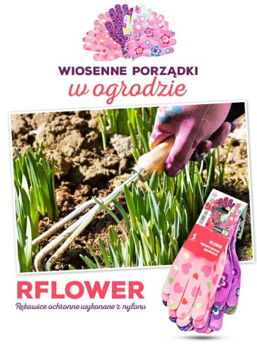 Dámske záhradné rukavice FLOWER S-6 párov