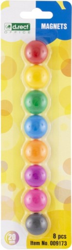 MAGNETY NA BLISTRI 20 mm MIX FARBA 8 KS D.RECT x2