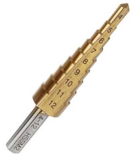 KROKOVÝ KUŽELOVÝ VŔTAČ HSS4241 ROZSAH 4-12 mm