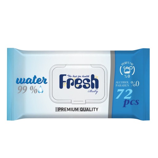 Fresh Baby vlhčené obrúsky 99% voda 72 kusov PREMIUM COMFORT