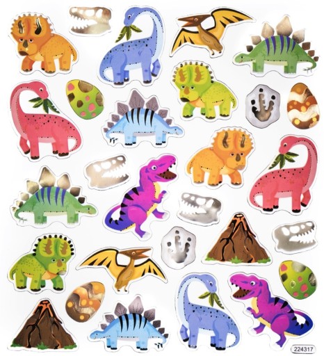 Dekoratívne nálepky dinosaurov - DpCraft - 28 ks.