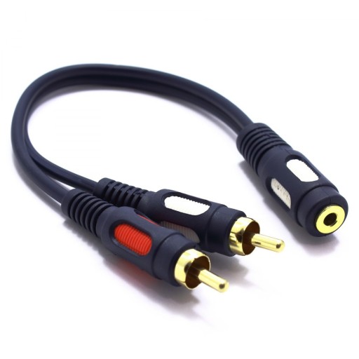 ADAPTÉR AUX ADAPTÉR ZÁSUVKA MALÝ JACK 3,5 2X RCA CINCH ZÁSTRČKA VITALCO