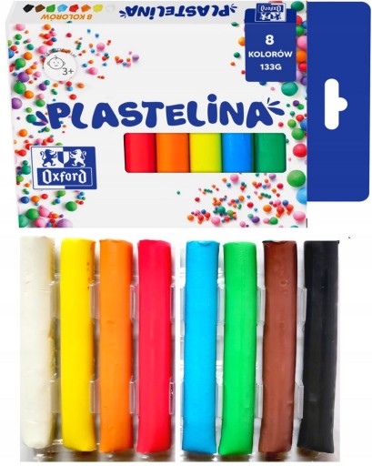 Plastelína Oxford 8 farieb 133g. NOVÁ KVALITA!
