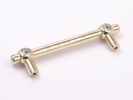 Nábytková úchytka MYSTIQ crystal, zlatý lesk, 96mm