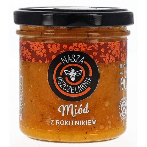 Prírodný med s rakytníkom Nasza Pszczelarnia 190g