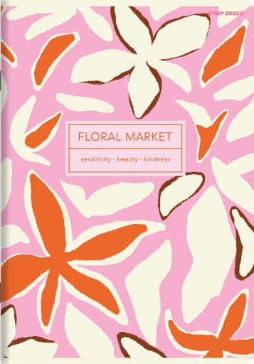 NOTEBOOK TOP 2000 FLORADELIC B5/80K mriežka S OKRAJOM