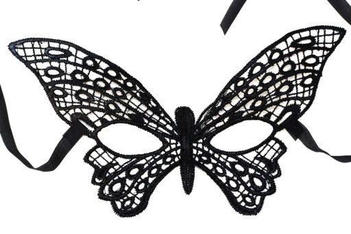 MASKA ČIERNA VÍLA BOTTERFLY LACE
