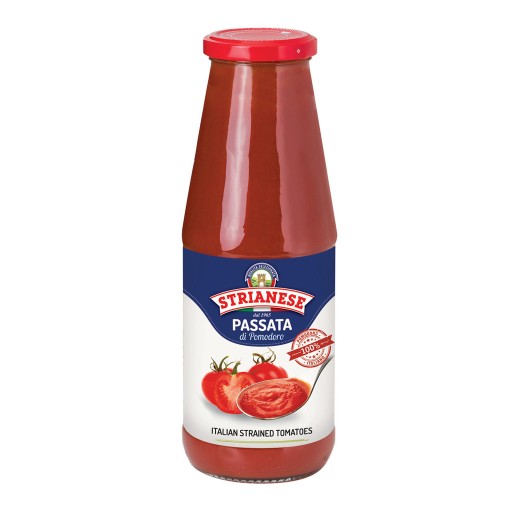 Talianska paradajková passata 680g hrubé talianske paradajky, sklenené pyré