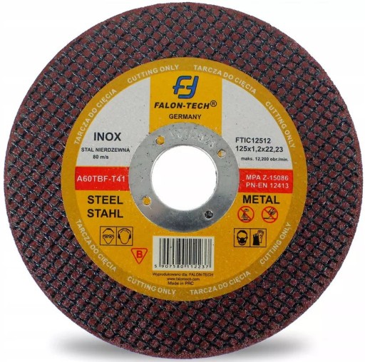 Kovový rezací kotúč 125×1,2 mm Falon Tech Inox Reinforced
